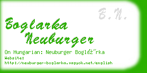 boglarka neuburger business card